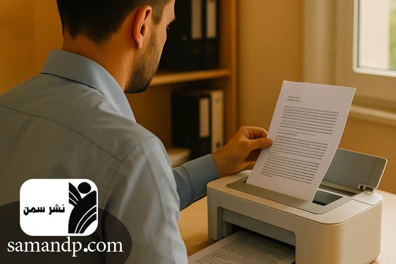 انواع پرینت پایان نامه سیاه و سفید و رنگی